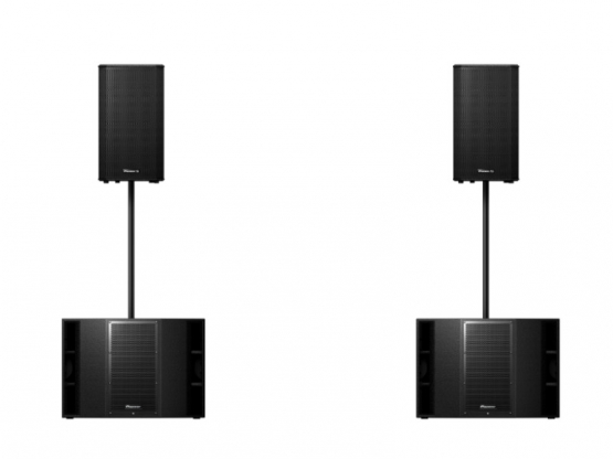 Pioneer XPRS-12 Paar aktiv Top + XPRS-125S Paar aktiv Sub - Miete